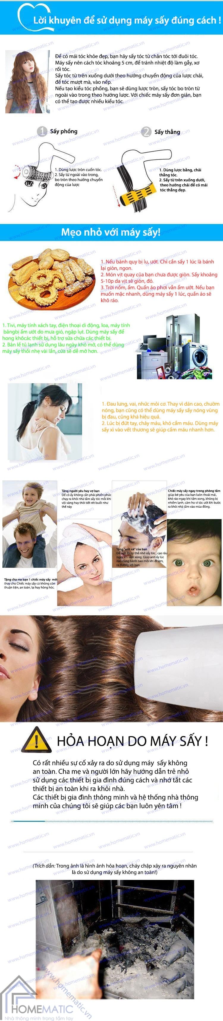 Máy sấy tóc treo tường kiêm ổ cắm