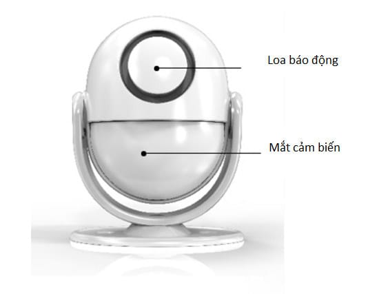 Robot báo trộm, báo khách hồng ngoại Kerui KR-BT1