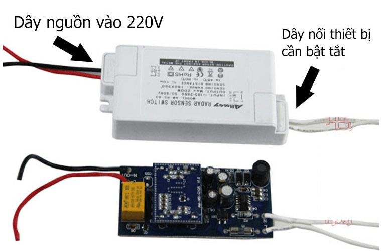 Công tắc cảm biến radar vi sóng 200w Allmay AM-RS-03NL