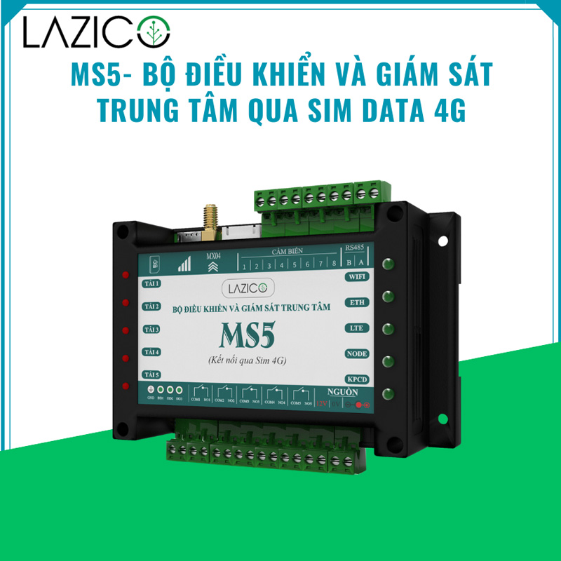 Bộ điều khiển và giám sát trung tâm 4G Lazico MS5 - Ảnh 5