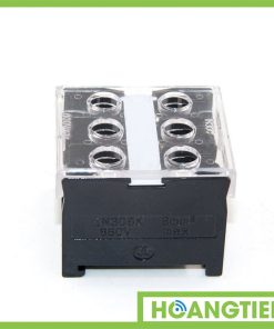 Cầu đấu dây điện 6 cổng 2 đầu IN-30BK