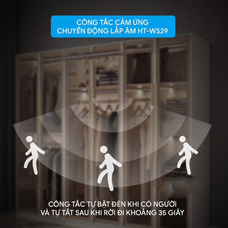 Công tắc cảm ứng chuyển động lắp âm HT-WS29 - Ảnh 5