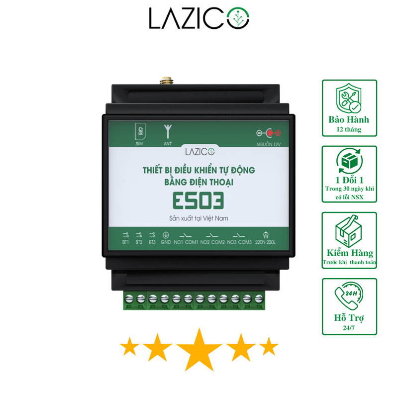 Công tắc điều khiển từ xa qua sim Lazico ES03+ - Ảnh 2