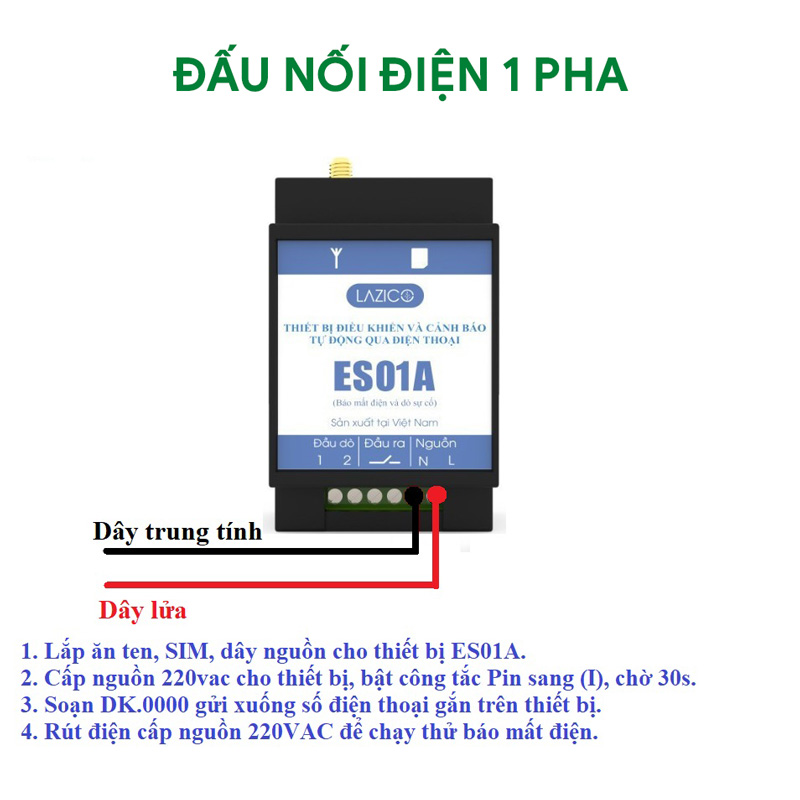 Thiết bị cảnh báo mất điện và điều khiển từ xa Lazico ES01A - Ảnh 7