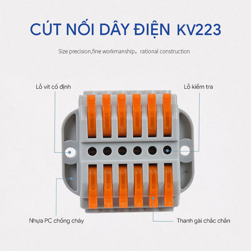 Cút nối dây điện nhanh KV223 - Ảnh 4