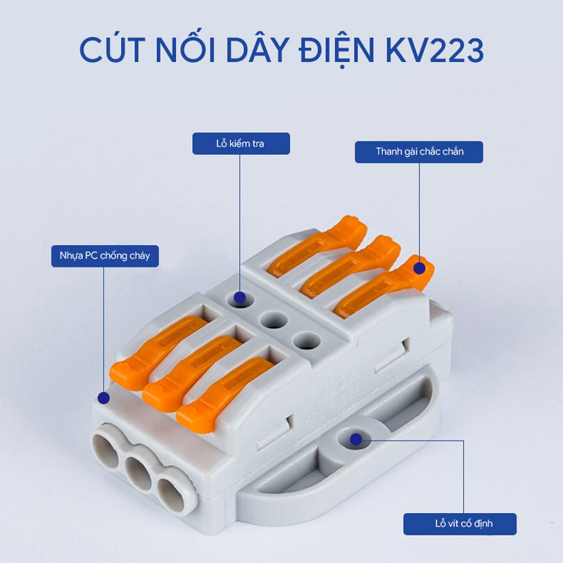 Cút nối dây điện nhanh KV223 - Ảnh 5