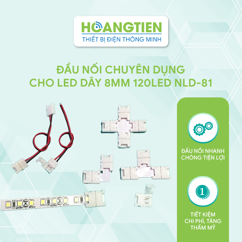 Đầu nối chuyên dụng cho LED dây 8mm 120 LED NLD-81 - Ảnh 2