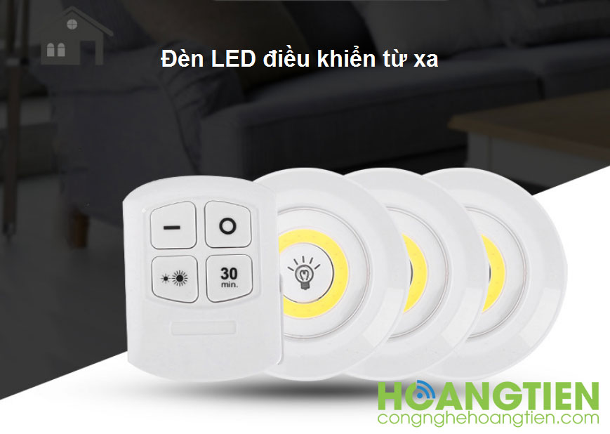 Bộ 3 đèn LED điều khiển từ xa HT-COB1