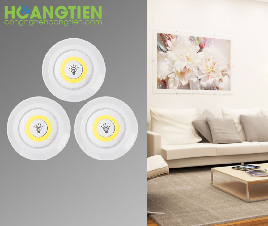 Bộ 3 đèn LED điều khiển từ xa HT-COB1