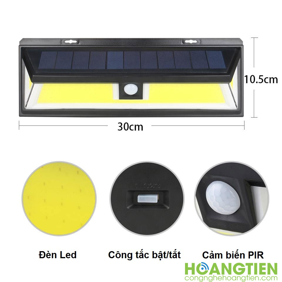 Đèn năng lượng mặt trời cảm biến 180 LED HT-SL36