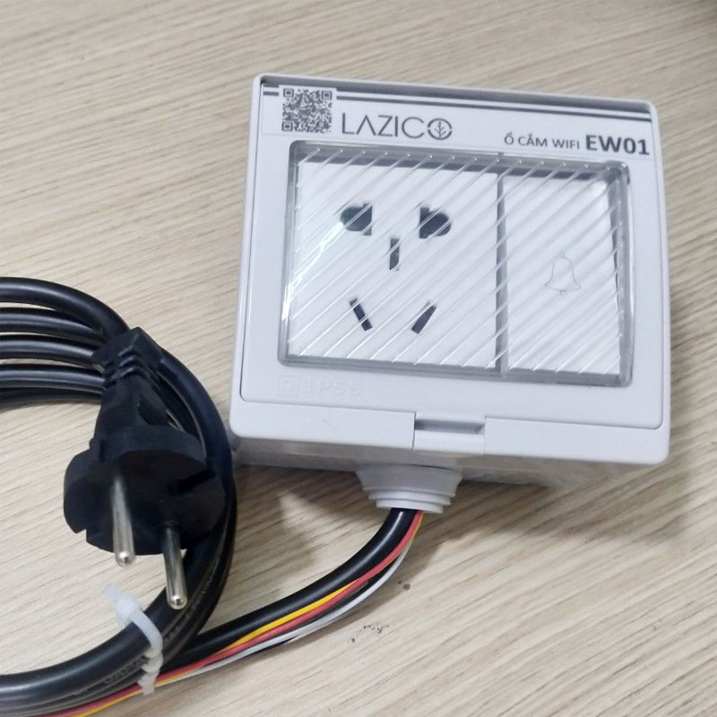 Ổ cắm điều khiển qua wifi Lazico EW01